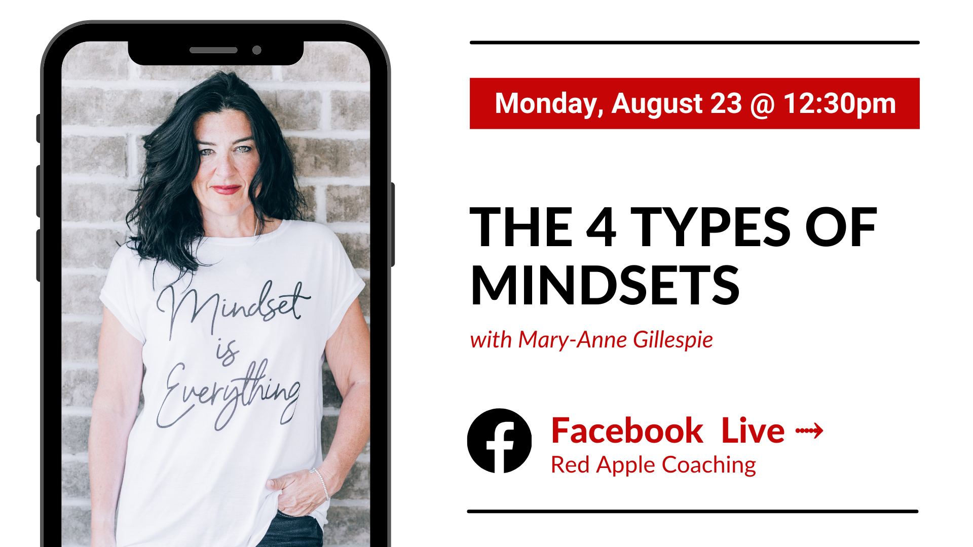 Facebook Live - August 23 at 12:30pm - The 4 Types of Mindsets